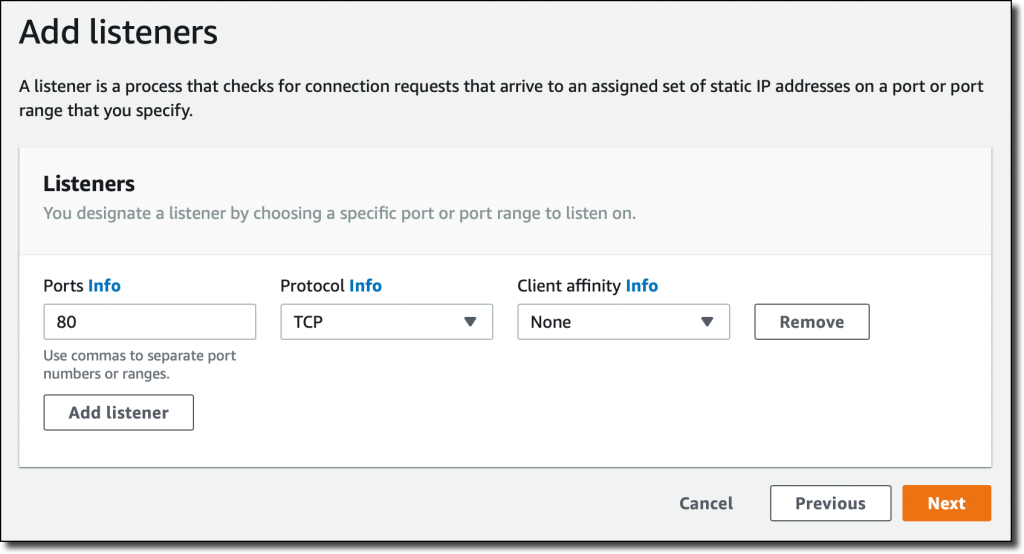 aws global accelerator ipv6 listener