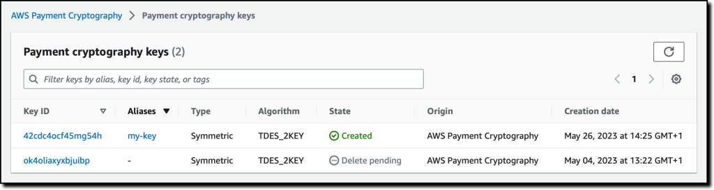 AWS Payment Cryptography