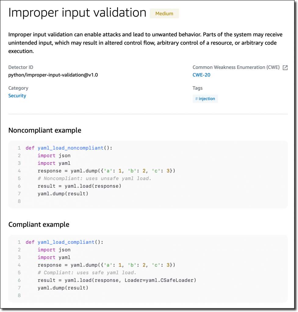 Nowość dla Amazon CodeGuru Reviewer — Detector Library and Security Detectors for Log-Injection Flaws