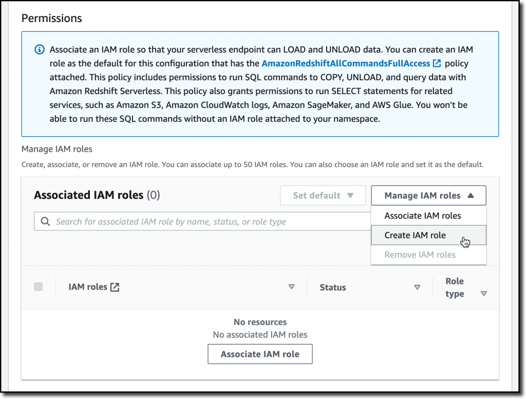 Amazon Redshift Serverless